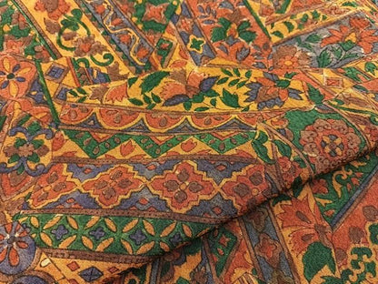 平和屋着物■上質な小紋　更紗花唐草文　正絹　逸品　BAAY8813hj