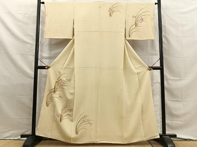 平和屋着物■訪問着　刺繍　舞蝶文　金彩　正絹　逸品　BAAY8814hj