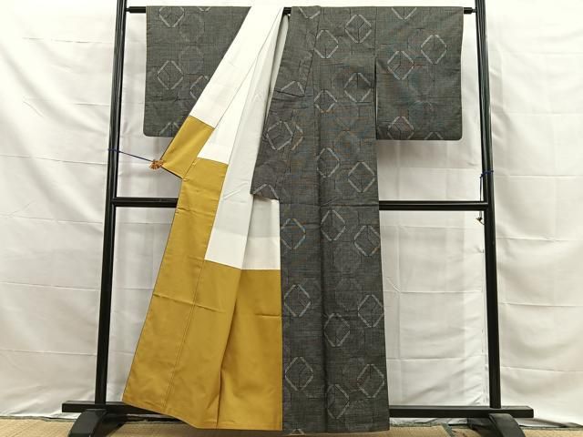 平和屋着物■本場大島紬　7マルキ　吉祥文　正絹　逸品　BAAY8817hj