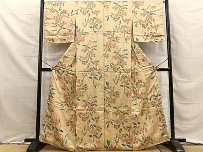 平和屋着物■上質な小紋　草花文　正絹　逸品　BAAY8818hj