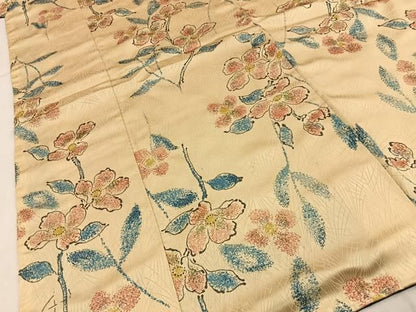 平和屋着物■上質な小紋　草花文　正絹　逸品　BAAY8818hj