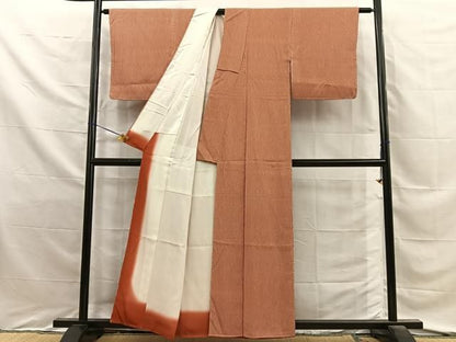 平和屋着物■上質な小紋　よろけ縞　正絹　逸品　未使用　BAAY8819hj