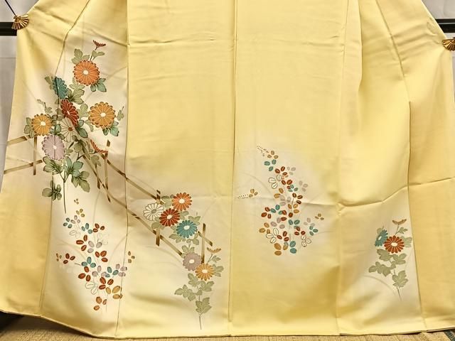 平和屋着物■訪問着　菊　暈し染め　金彩　正絹　逸品　未使用　BAAY8820hj