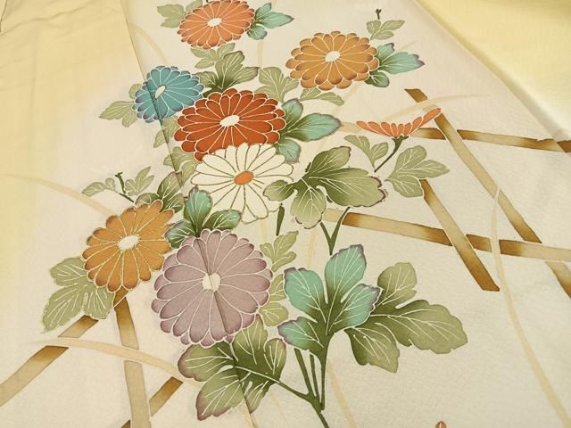 平和屋着物■訪問着　菊　暈し染め　金彩　正絹　逸品　未使用　BAAY8820hj