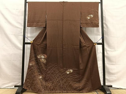 平和屋着物■中国三大刺繍　スワトウ刺繍　訪問着　地紙草花文　金銀彩　正絹　逸品　BAAY8827hj