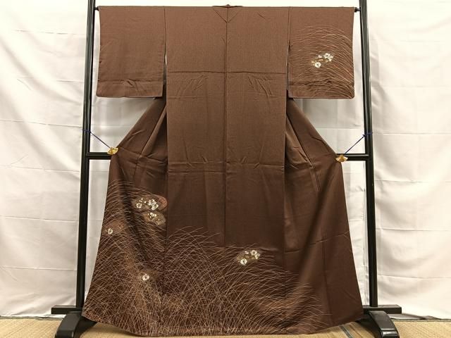 平和屋着物■中国三大刺繍　スワトウ刺繍　訪問着　地紙草花文　金銀彩　正絹　逸品　BAAY8827hj
