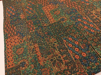 平和屋着物■上質な小紋　更紗花文　正絹　逸品　BAAY8831hj