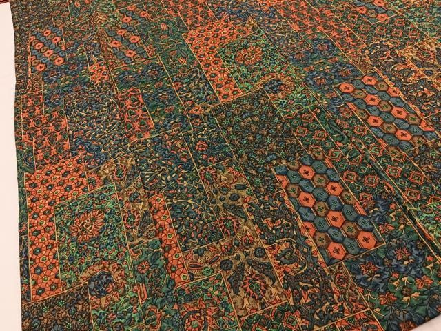 平和屋着物■上質な小紋　更紗花文　正絹　逸品　BAAY8831hj