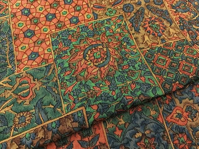 平和屋着物■上質な小紋　更紗花文　正絹　逸品　BAAY8831hj