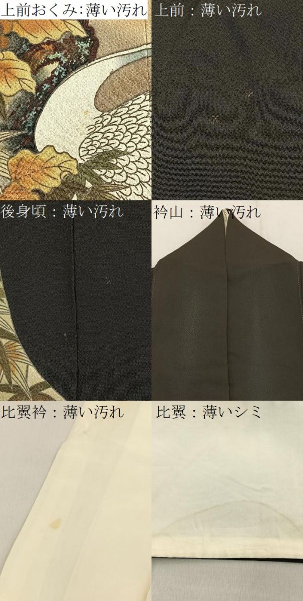 平和屋着物■豪華黒留袖　四季花鳥図　雪舟等陽　ぬれ羽染　金彩　正絹　逸品　BAAY8842hj