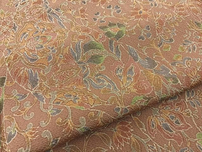 平和屋着物■上質な小紋　更紗花唐草文　正絹　逸品　BAAY8844hj