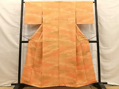 平和屋着物■上質な小紋　霞文　暈し染め　正絹　逸品　BAAY8845hj