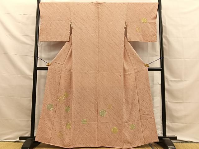 平和屋着物●訪問着　総絞り　刺繍　兎　金彩　正絹　逸品　BAAY8849hj