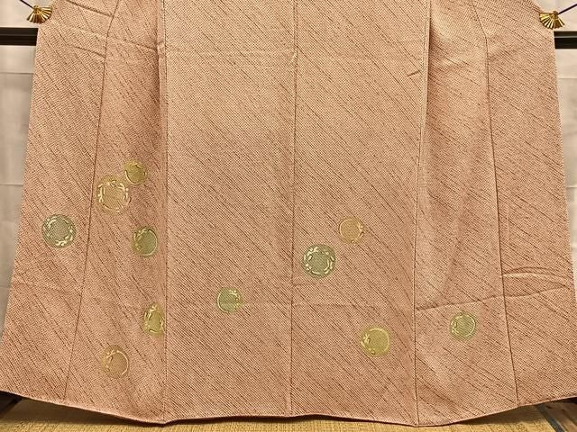 平和屋着物●訪問着　総絞り　刺繍　兎　金彩　正絹　逸品　BAAY8849hj