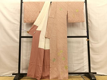平和屋着物●訪問着　総絞り　刺繍　兎　金彩　正絹　逸品　BAAY8849hj