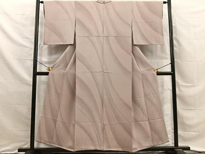 平和屋着物■上質な小紋　地紋起こし　流線文　正絹　逸品　BAAY8851hj