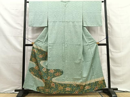 平和屋着物■豪華色留袖　更紗花唐草文　金彩　伊勢丹扱い　正絹　逸品　BAAY8853hj