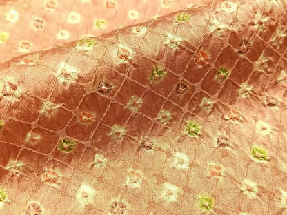平和屋着物■上質な小紋　総絞り　菱文様　正絹　逸品　BAAY8854hj