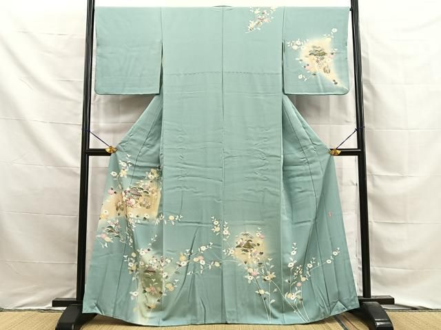 平和屋着物●訪問着　友禅　作家物　御所解文　暈し染め　正絹　逸品　BAAY8856hj