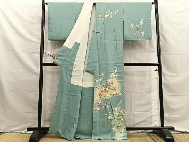 平和屋着物●訪問着　友禅　作家物　御所解文　暈し染め　正絹　逸品　BAAY8856hj