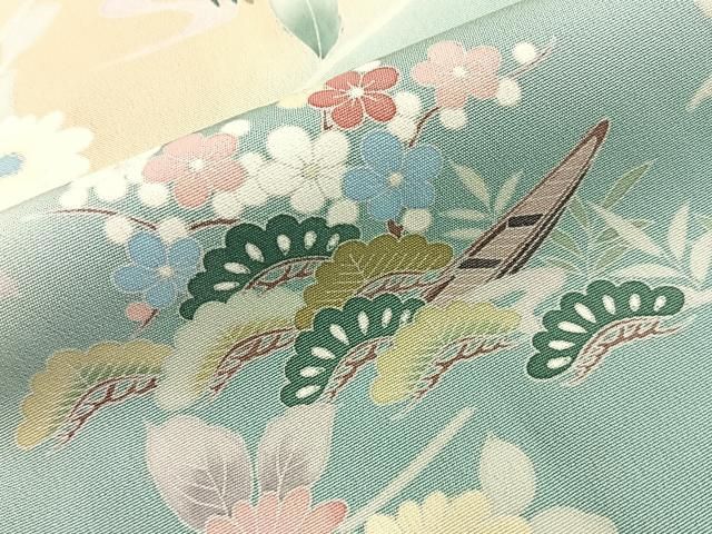 平和屋着物●訪問着　友禅　作家物　御所解文　暈し染め　正絹　逸品　BAAY8856hj