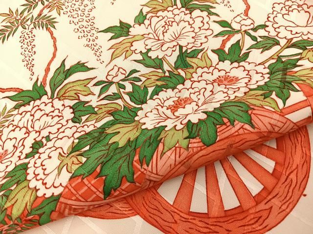 平和屋着物■豪華振袖　花車文　暈し染め　正絹　逸品　BAAY8857hj
