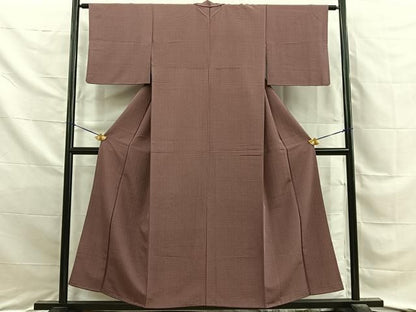 平和屋着物■江戸小紋　紬地　菱文様　正絹　逸品　BAAY8861hj