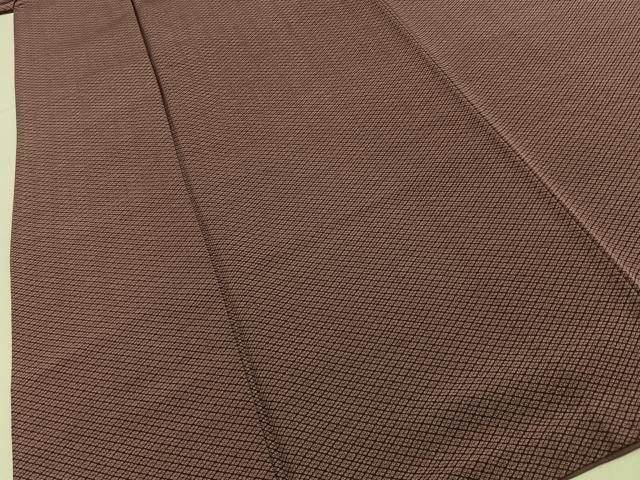 平和屋着物■江戸小紋　紬地　菱文様　正絹　逸品　BAAY8861hj
