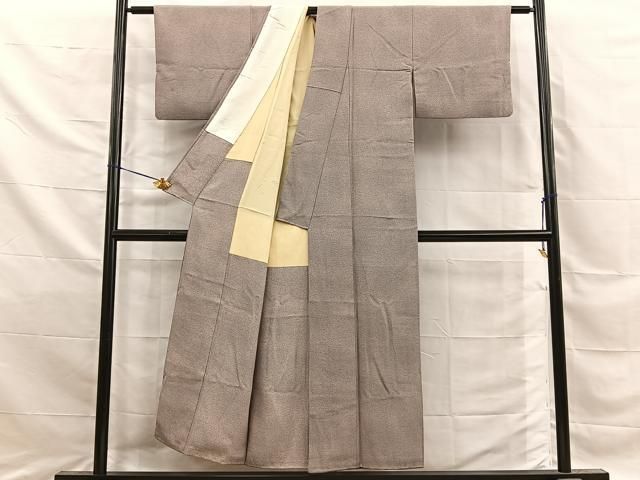 平和屋着物■上質な小紋　霞文　正絹　逸品　BAAY8872hj