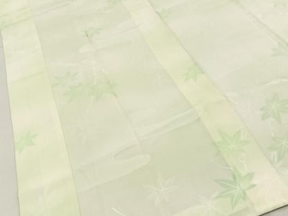 平和屋着物■長襦袢　無双仕立て　楓　暈し染め　正絹　逸品　BAAY8877hj