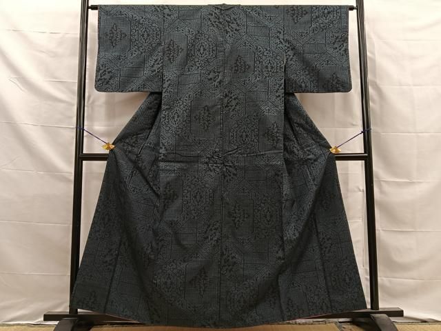 平和屋着物■本場大島紬　7マルキ　吉祥文　正絹　逸品　BAAY8880hj