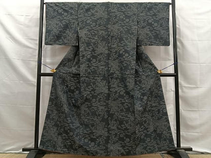 平和屋着物■本場大島紬　風景草花文　やまと誂製　正絹　逸品　BAAY8881hj