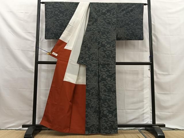 平和屋着物■本場大島紬　風景草花文　やまと誂製　正絹　逸品　BAAY8881hj