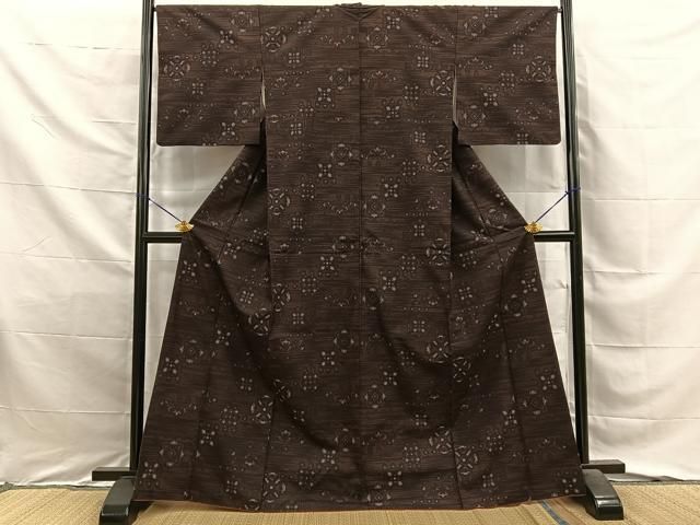 平和屋着物■本場大島紬　7マルキ　吉祥文　正絹　逸品　BAAY8888hj