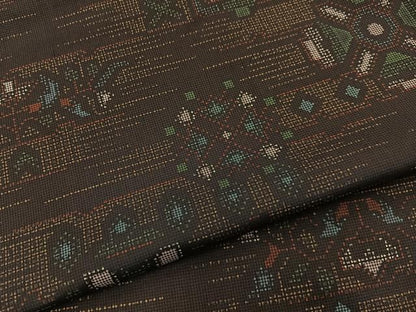 平和屋着物■本場大島紬　7マルキ　吉祥文　正絹　逸品　BAAY8888hj