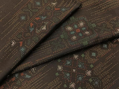 平和屋着物■本場大島紬　7マルキ　吉祥文　正絹　逸品　BAAY8888hj