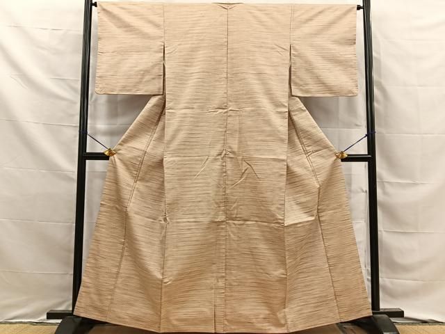 平和屋着物■上質なお召　霞文　正絹　逸品　BAAY8891hj
