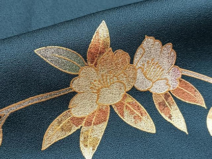 平和屋着物●訪問着　水滴　枝花文　金銀彩　正絹　逸品　BAAY9008yc