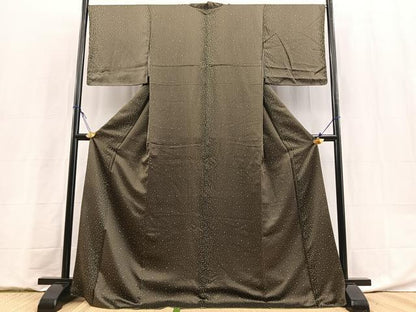 平和屋着物●上質な小紋　箔散らし文　ロング丈　正絹　逸品　BAAY9009yc