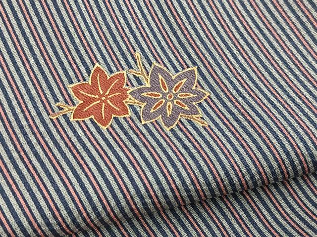 平和屋着物●上質な小紋　草花文　金彩　正絹　逸品　BAAY9013yc