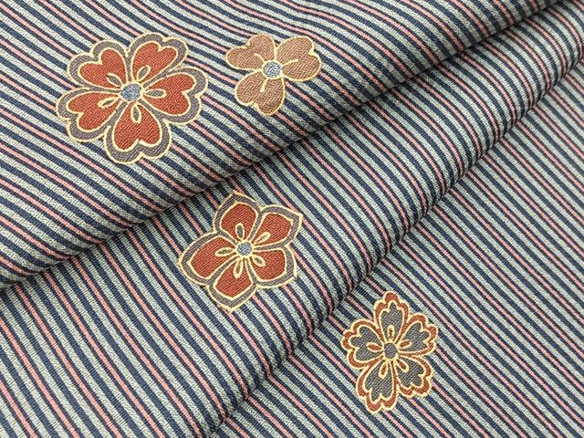 平和屋着物●上質な小紋　草花文　金彩　正絹　逸品　BAAY9013yc