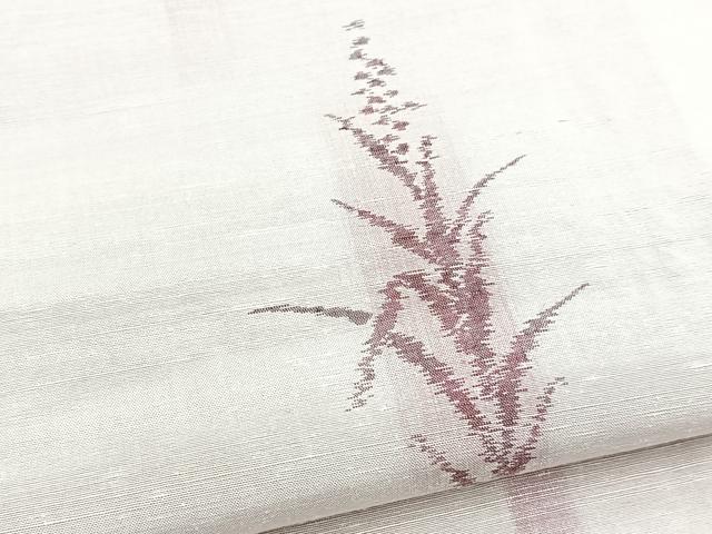 平和屋着物■上質な紬　草花文　正絹　逸品　BAAY9014yc