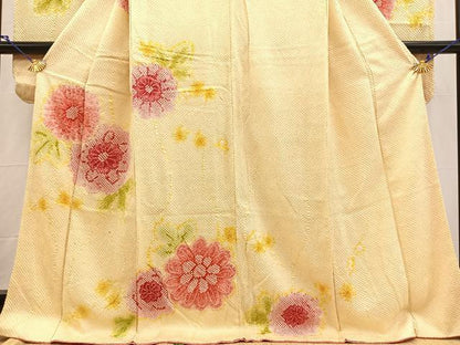 平和屋着物■豪華振袖　総絞り　舞花文　正絹　逸品　BAAY9016yc