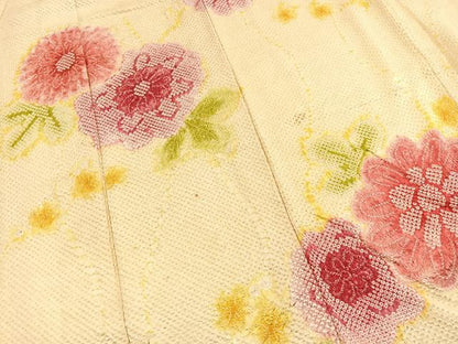 平和屋着物■豪華振袖　総絞り　舞花文　正絹　逸品　BAAY9016yc