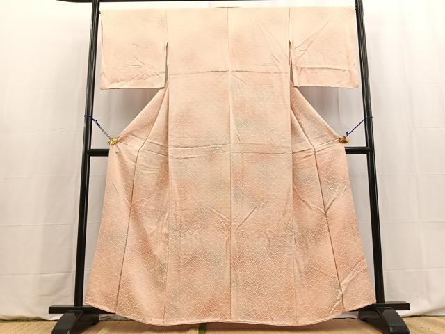 平和屋着物■上質な小紋　青海波文　暈し染め　正絹　逸品　BAAY9022yc