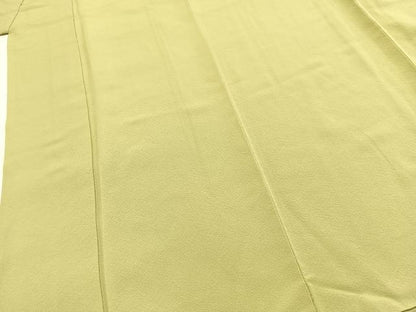 平和屋着物■上質な色無地　柳茶色　正絹　逸品　BAAY9023yc