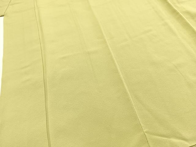 平和屋着物■上質な色無地　柳茶色　正絹　逸品　BAAY9023yc