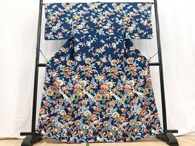 平和屋着物●訪問着　更紗花鳥文　正絹　逸品　未使用　BAAY9027yc