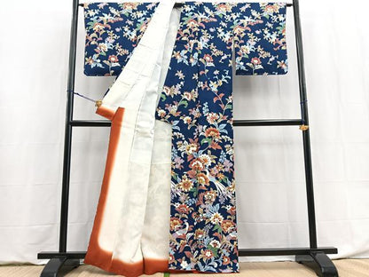 平和屋着物●訪問着　更紗花鳥文　正絹　逸品　未使用　BAAY9027yc