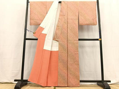 平和屋着物■上質な小紋　作家物　辻が花　幻想　暈し染め　反端付き　正絹　逸品　BAAY9030yc